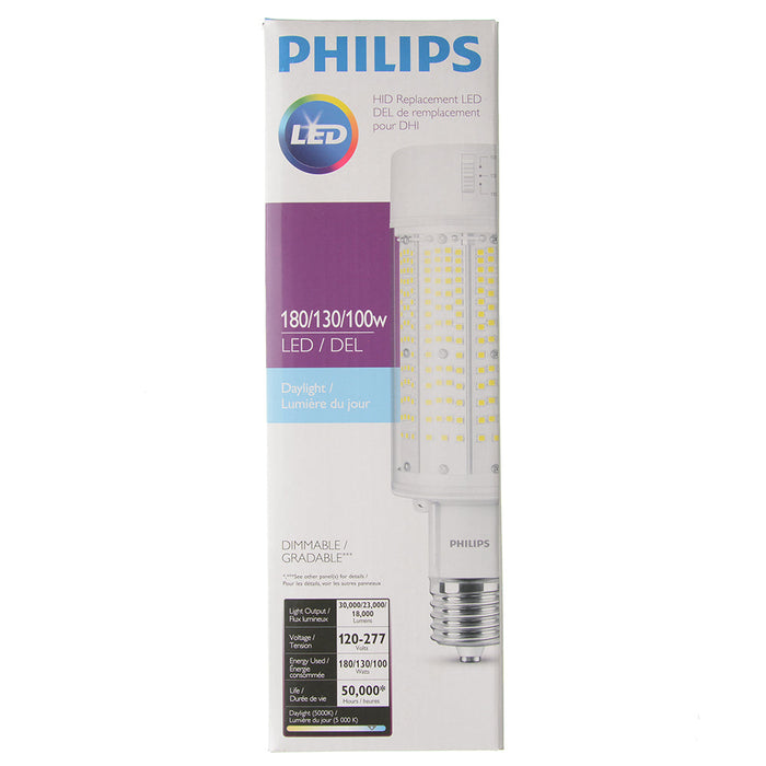 Philips 607432 LED Corn Cob EX39 Base Wattage Selectable 100W/130W/180W 30000Lm 5000K 120-277V 70 CRI Clear (#929004280504)