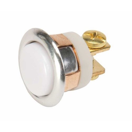 Edwards Signaling Low Voltage Insulated Push Button Panel Mount Chrome With Lighted Ivory Center (620-L)