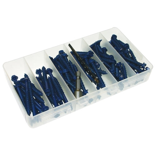 Metallics 1/4 Blue Concrete Screw Kit-1 Per Pack (CSH14RF)