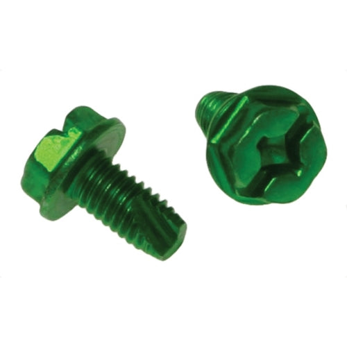 Metallics 10-32 X 3/8 Inch Indented Hex Washer Head Quadrive Type 23 Thread Cutting Steel Trivalent Zinc Green Iridite Certified.-500 Per Jar (GSH22500)