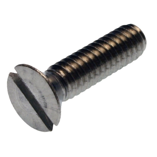 Metallics 8-32 X 1-1/4 Flat Head Slotted Machine Screw 18-8 Stainless Steel-100 Per Jar (JFM87SS)