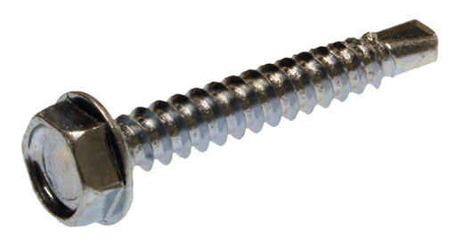 Metallics 10 X 3/4 1/4 Inch Head Indented Hex Washer Head Self-Drilling And Tapping Screw No.2 Point Steel Zinc-500 Per Jar (JTEKD3V)