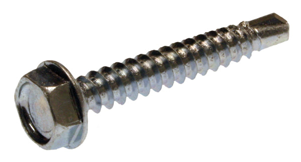 Metallics 10 X 2 5/16 Inch Head Indented Hex Washer Head Self-Drilling And Tapping Screw No.3 Point Steel Zinc-100 Per Jar (JTEKD22)