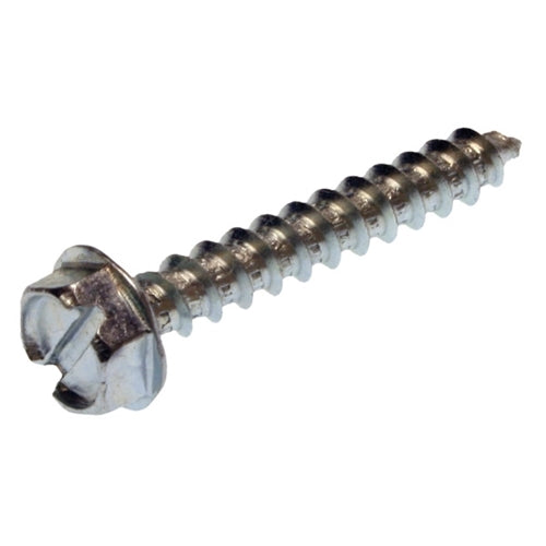 Metallics 14-10 X 1-1/2 3/8 Head Indented Hex Washer Slotted Sheet Metal Screw Zinc-100 Per Jar (JDS178)