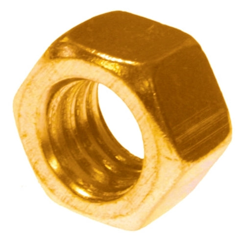 Metallics 1/4-20 Hex Machine Screw Nut Brass-100 Per Jar (JN163BR)