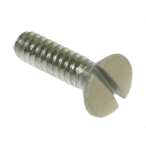 Metallics 6-32 X 1/2 Oval Head Slotted Machine Screw Steel Zinc Plated With Painted Almond Head-100 Per Pack (SP173)