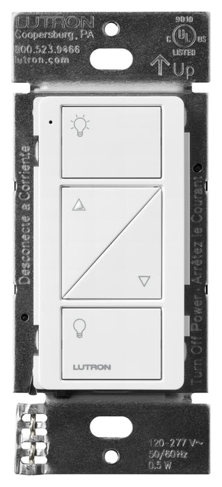 Lutron 2-Button With Raise/Lower Pico Line-Powered Wireless Control 120-277V Line Voltage With Light Icons White (PJL-2BRL-GWH-L01)