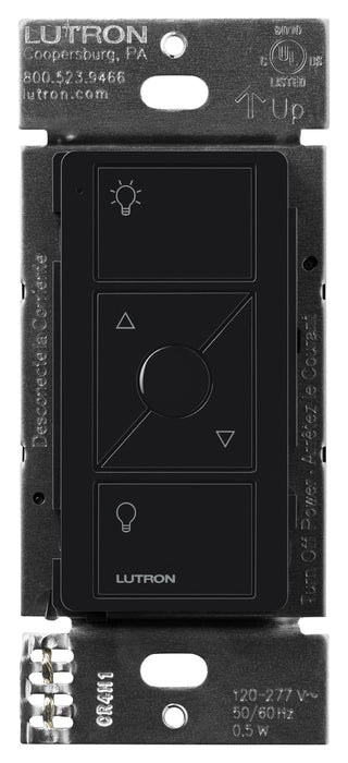 Lutron 3-Button With Raise/Lower and Preset Pico Line-Powered Wireless Control 120-277V Line Voltage With Light Icons Black (PJL-3BRL-GBL-L01)