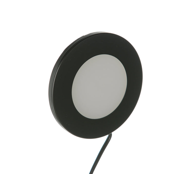 Westgate Manufacturing 12V LED Slim Puck Lights 2W 120Lm 3000K Triac Dimming (PL12-30K-BK)