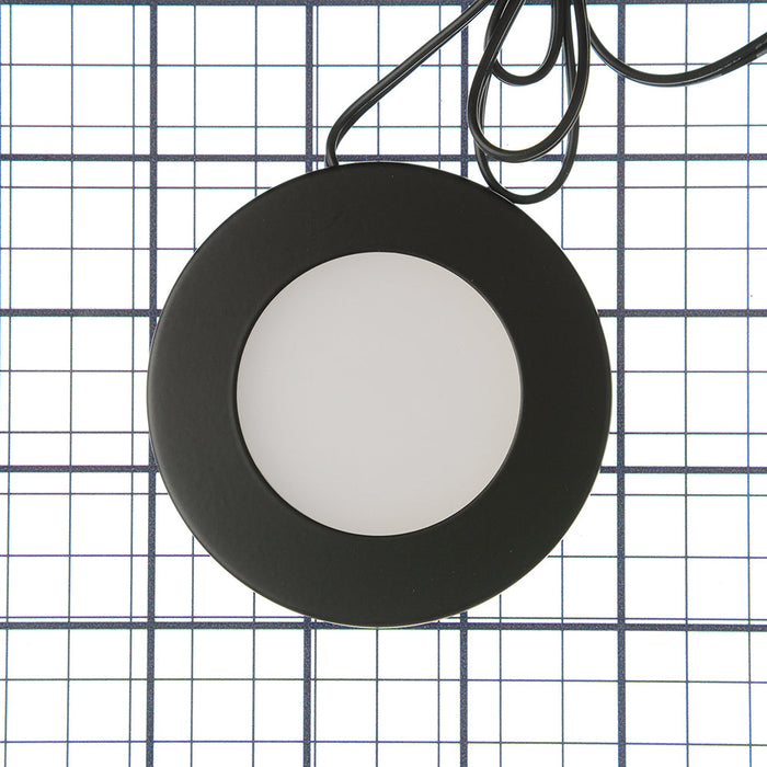 Westgate Manufacturing 12V LED Slim Puck Lights 2W 120Lm 3000K Triac Dimming (PL12-30K-BK)