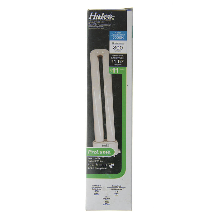 Halco PL13S/E/50/ECO Compact Fluorescent 13W 120V 5000K 800Lm 2GX7 Base Dimmable Single Tube Prolume Bulb (109140)