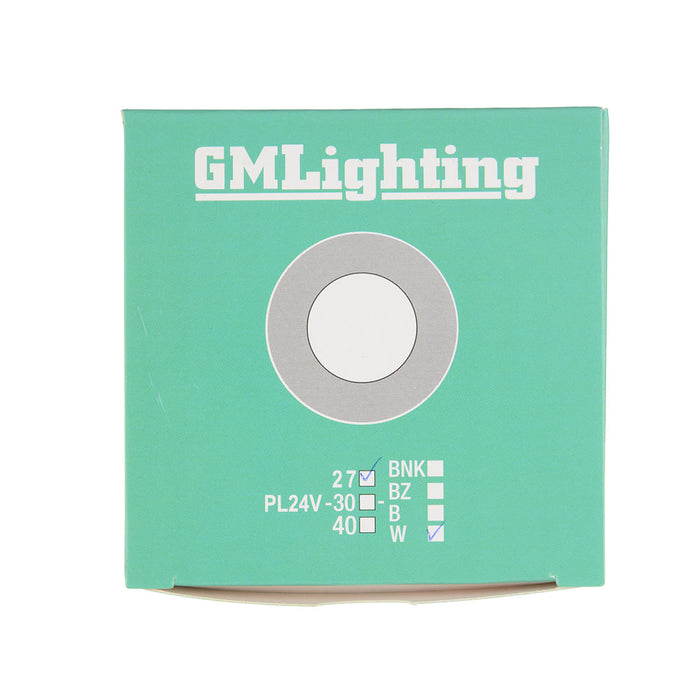 GM Lighting 24VDC Surface/Recess Mount LED Slim Puck 2700K White (PL24V-27-W)