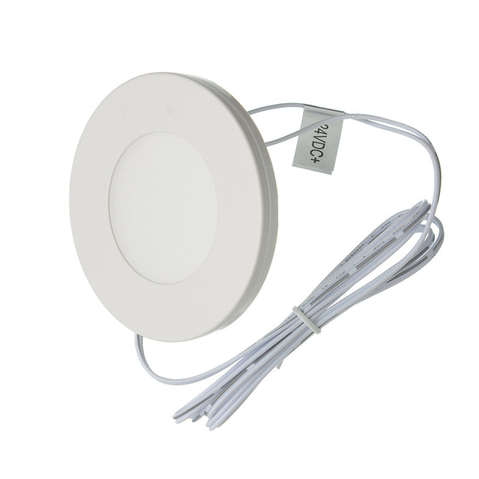 GM Lighting 24VDC Surface/Recess Mount LED Slim Puck 3000K White (PL24V-30-W)