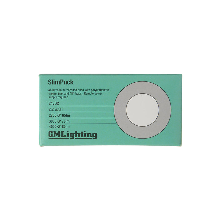 GM Lighting 24VDC Surface/Recess Mount LED Slim Puck 3000K White (PL24V-30-W)
