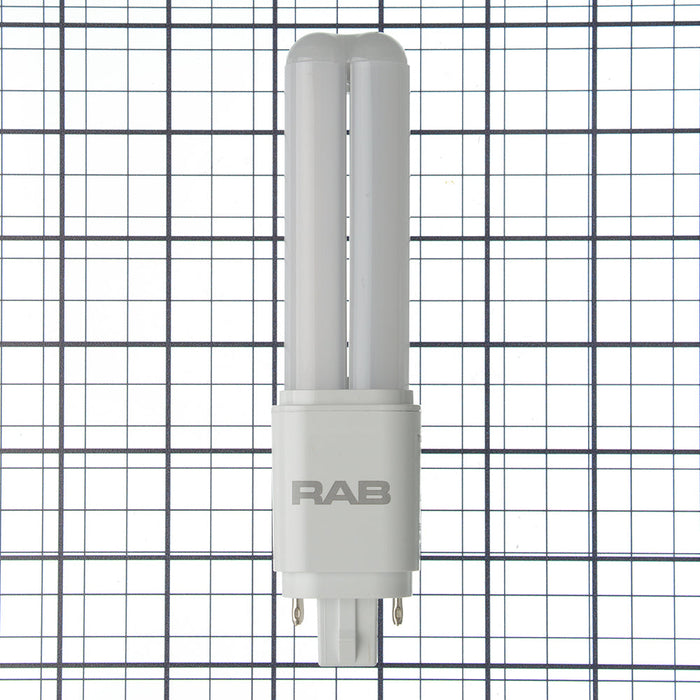 RAB PLC Omni 7W 18W Equivalent 830Lm G24q Base 80 CRI 3500K Type A/B (PLC-7-O-835-HYB-G24Q)