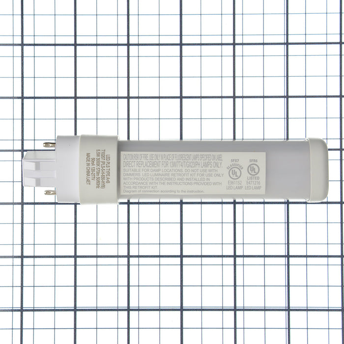 RAB PLS Horizontal 5.5W 13W Equivalent 570Lm Gx23 Base 80 CRI 3000K Hybrid (PLS-5-H-830-HYB)