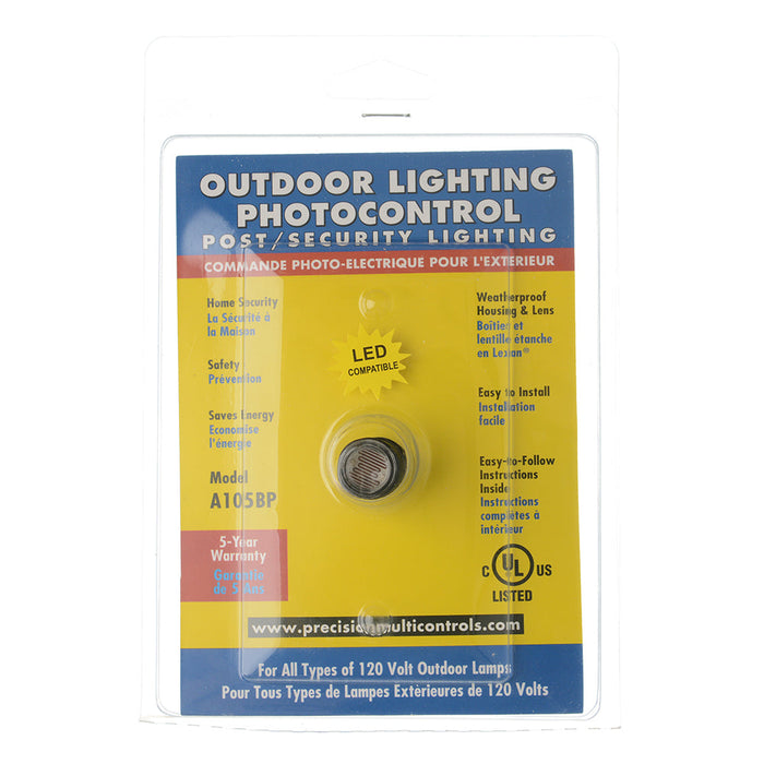 Precision Photo Control Lumatrol A Series With 3/8 Inch 18 NPS Threaded Stem (A105BP)