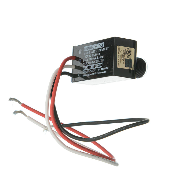 Precision Photo Control Lumatrol A Series With 3/8 Inch 18 NPS Threaded Stem (A105W)