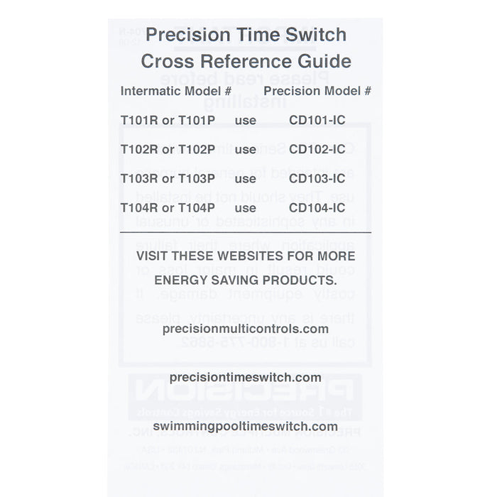 Precision Time Switch Mechanism Only (CD101M)