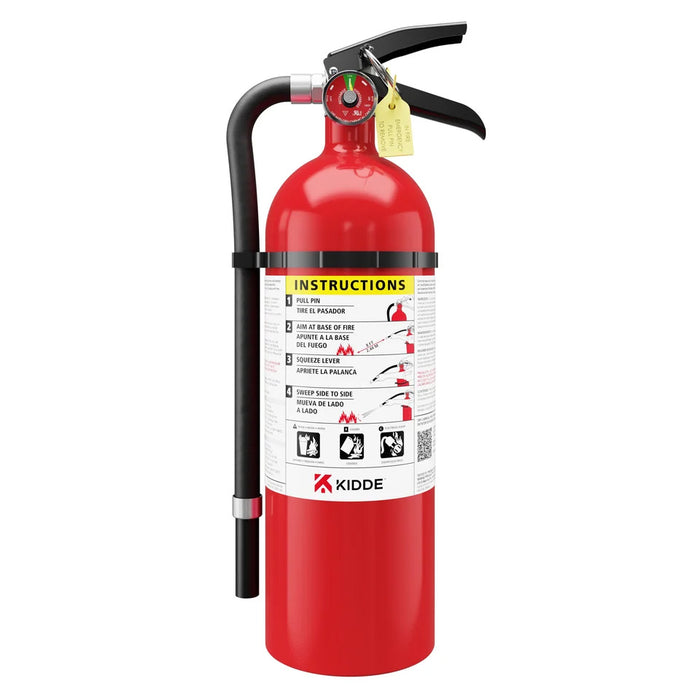 Kidde PRO-2.5MP-1 Pro 110 Fire Extinguisher 1-A:10-B:C 2.6 Pound With Metal Strap Bracket Rechargeable (21032138)