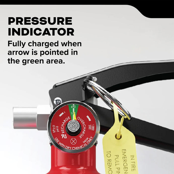 Kidde PRO-2.5MP-1 Pro 110 Fire Extinguisher 1-A:10-B:C 2.6 Pound With Metal Strap Bracket Rechargeable (21032138)