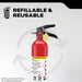 Kidde PRO-2.5MP-1 Pro 110 Fire Extinguisher 1-A:10-B:C 2.6 Pound With Metal Strap Bracket Rechargeable (21032138)