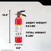 Kidde PRO-2.5MP-1 Pro 110 Fire Extinguisher 1-A:10-B:C 2.6 Pound With Metal Strap Bracket Rechargeable (21032138)