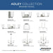 Progress Lighting Adley Collection Three-Light Chandelier Convertible Brushed Nickel (P400349-009)
