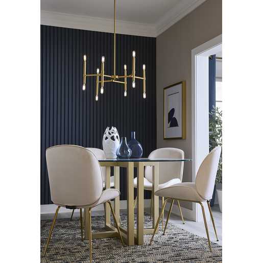 Progress Lighting Arya Collection 12-Light Chandelier Brushed Gold (P400339-191)