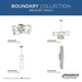 Progress Lighting Boundary Collection Four-Light Chandelier Brushed Nickel (P400370-009)