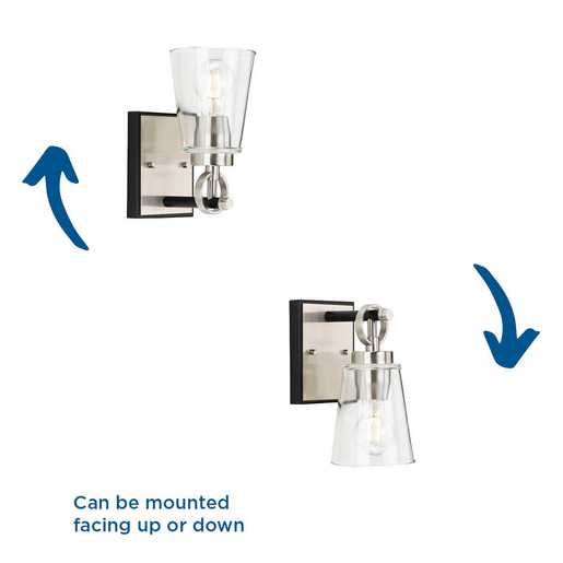 Progress Lighting Cassell Collection One-Light Bath And Vanity Fixture Brushed Nickel (P300480-009)