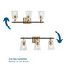 Progress Lighting Cassell Collection Three-Light Bath And Vanity Fixture Vintage Brass (P300482-163)