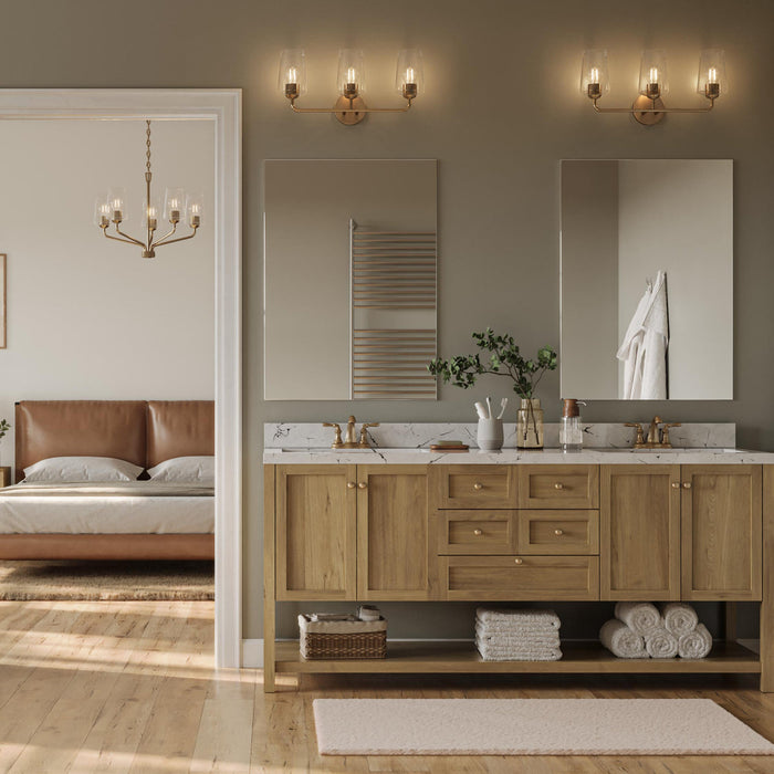 Progress Lighting 94400442177 Celino Collection 5-Light Chandelier Champagne Bronze With Clear Glass Shades (P400442-177)
