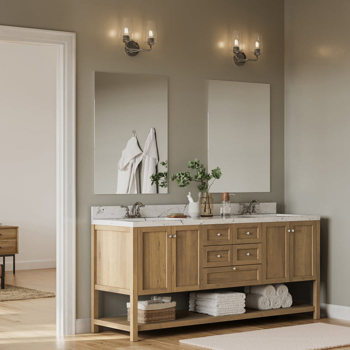 Progress Lighting 94300540015 Celino Collection 2-Light Bath And Vanity Fixture Polished Chrome With Clear Glass Shades (P300540-015)