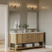 Progress Lighting 94300541177 Celino Collection 3-Light Bath And Vanity Fixture Champagne Bronze With Clear Glass Shades (P300541-177)