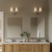 Progress Lighting 94300543015 Celino Collection 2-Light Bath And Vanity Fixture Polished Chrome With White Glass Shades (P300543-015)