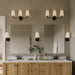 Progress Lighting 94300544031 Celino Collection 3-Light Bath And Vanity Fixture Black With White Glass Shades (P300544-031)