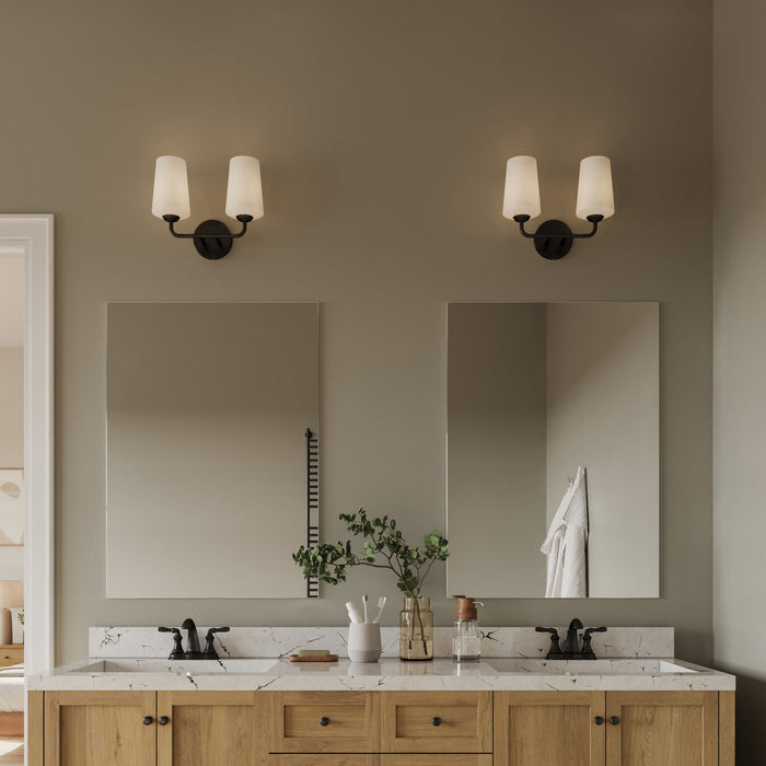 Progress Lighting 94710149031 Celino Collection 1-Light Wall Sconce Black With White Glass Shade (P710149-031)