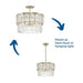 Progress Lighting Chevall Collection Three-Light Pendant Gilded Silver (P500443-176)