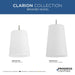 Progress Lighting Clarion Collection One-Light Pendant Brushed Nickel (P500430-009)