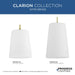 Progress Lighting Clarion Collection One-Light Pendant Satin Brass (P500430-012)