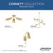 Progress Lighting Cornett Collection One-Light Wall Bracket Fixture Brushed Gold (P710131-191)