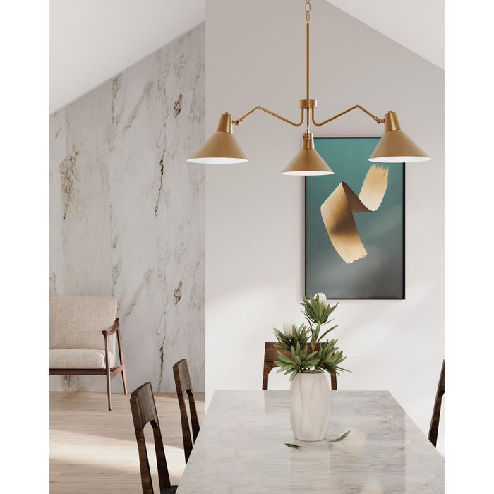 Progress Lighting Trimble Collection Three-Light Chandelier Brushed Bronze (P400309-109)