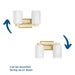 Progress Lighting Estrada Collection Two-Light Bath And Vanity Fixture Brushed Gold (P300477-191)