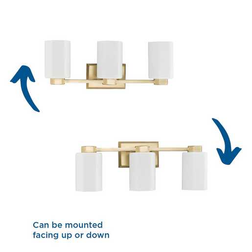 Progress Lighting Estrada Collection Three-Light Bath And Vanity Fixture Brushed Gold (P300478-191)