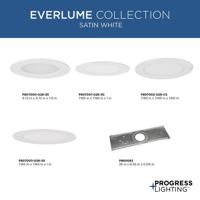 Progress Lighting Everlume LED Collection 6 Inch Edgelit LED Trim Satin White (P807001-028-30)