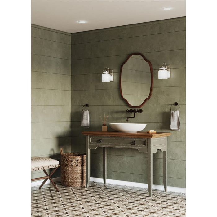 Progress Lighting Fessler Collection One-Light Bath And Vanity Fixture Brushed Nickel (P300438-009)