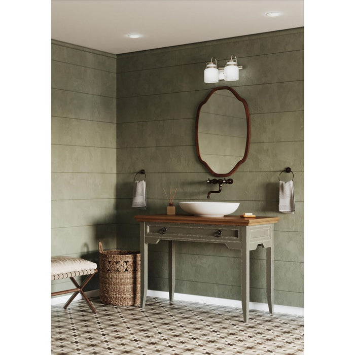 Progress Lighting Fessler Collection Two-Light Bath And Vanity Fixture Brushed Nickel (P300439-009)