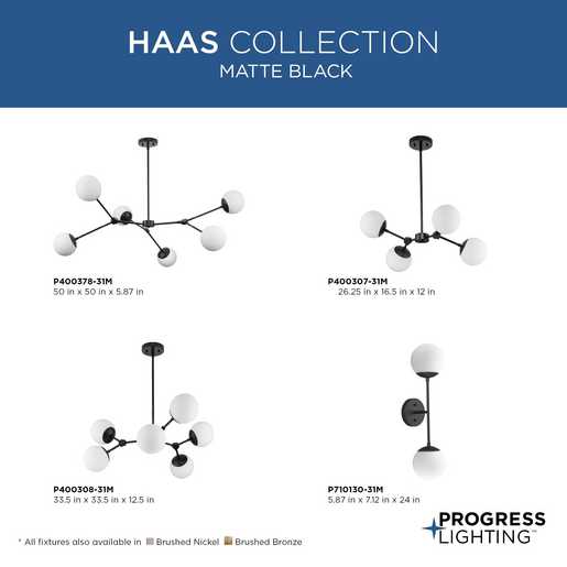 Progress Lighting Haas Collection Two-Light Wall Bracket Fixture Matte Black (P710130-31M)