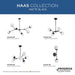 Progress Lighting Haas Collection Six-Light Chandelier Matte Black (P400378-31M)
